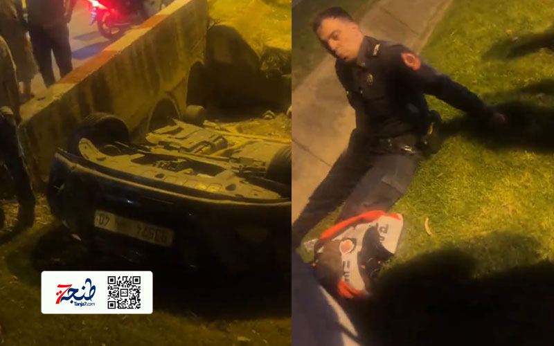 اصطدام بشرطي في طنجة (فيديو)