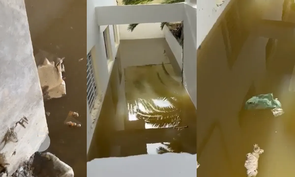 الصرف الصحي يفيض على إقامة سكنية قرب ملعب طنجة!!