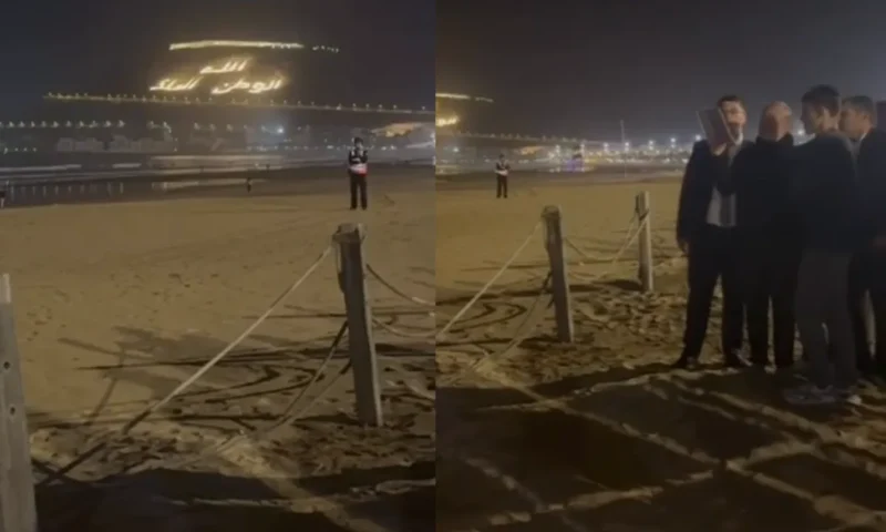 يهود يؤدون الصلاة في شاطئ أكادير لإحياء معجزة شق البحر