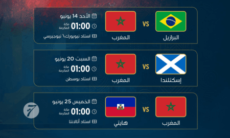 مواعيد مباريات المنتخب المغربي في كأس العالم 2026