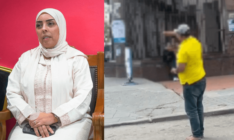 سائق يرقص ويوزع الأموال بعد اصطدامه بالمستشارة حميدة بلشقر