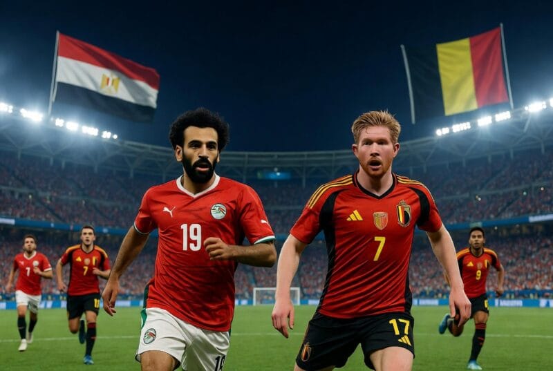 مباشر.. بلجيكا ضد مصر