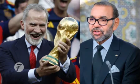الملك محمد السادس لملك إسبانيا: أنا والشعب المغربي نشاطركم مشاعر الفرح باللقب العالمي
